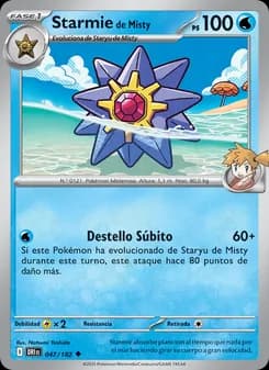 Starmie de Misty card in Spanish
