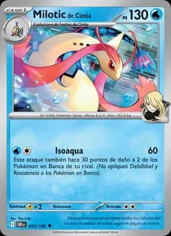 Milotic de Cintia card in Spanish