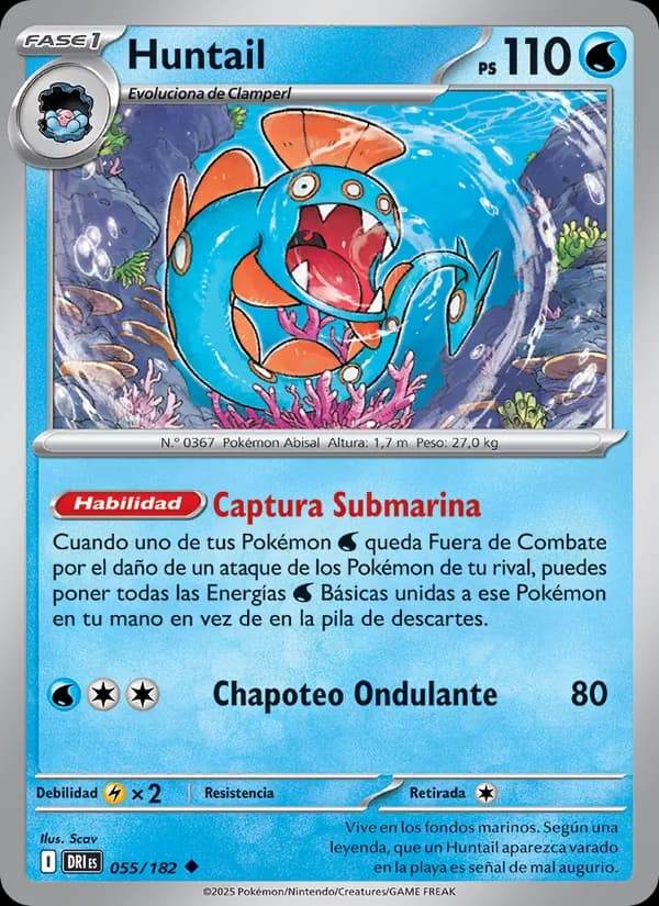 Huntail card in Spanish