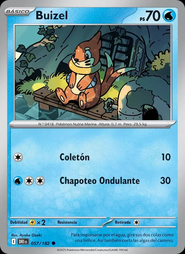 Buizel card in Spanish