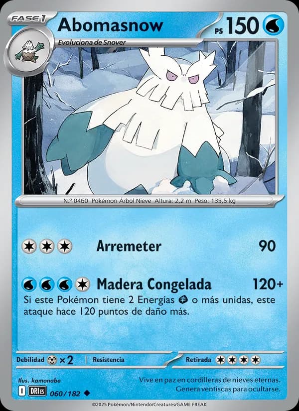 Abomasnow card in Spanish