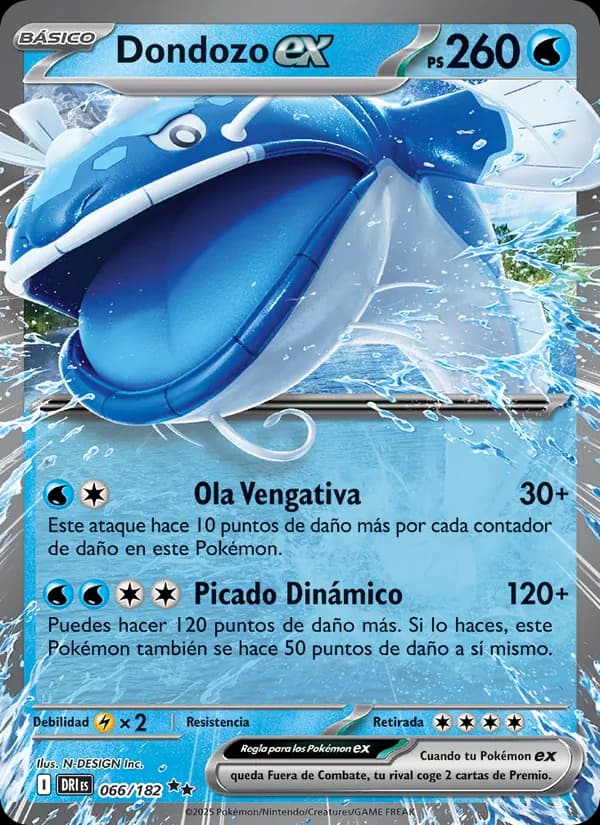 Dondozo ex card in Spanish