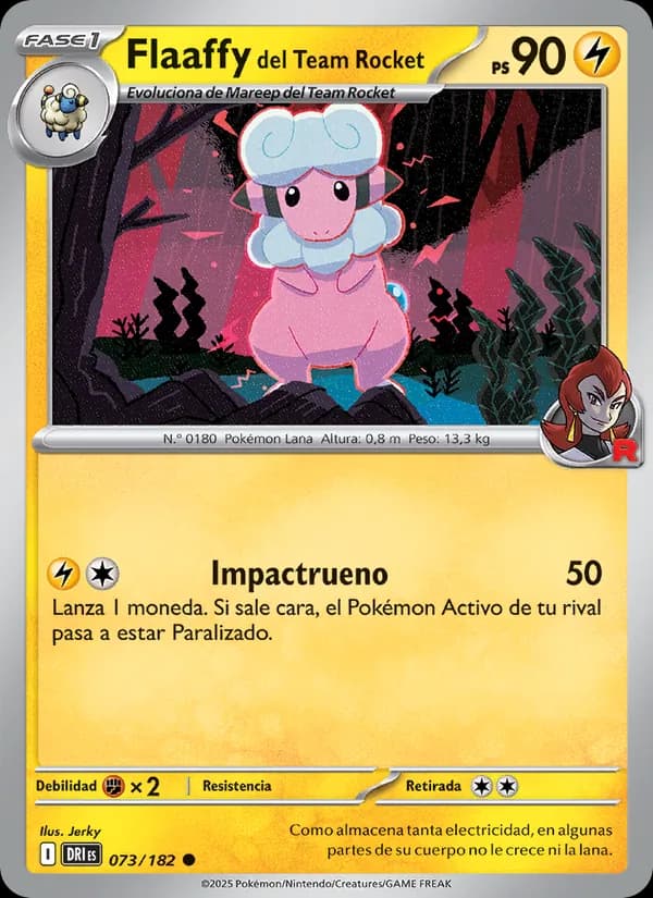 Flaaffy del Team Rocket card in Spanish