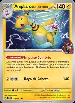 Ampharos del Team Rocket card in Spanish