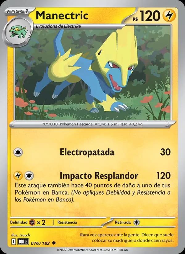 Manectric card in Spanish