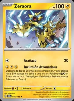 Zeraora card in Spanish