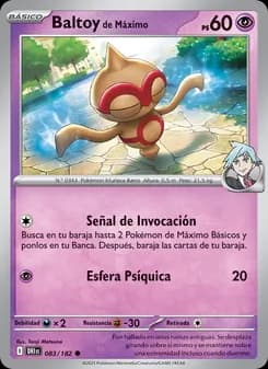 Baltoy de Máximo card in Spanish