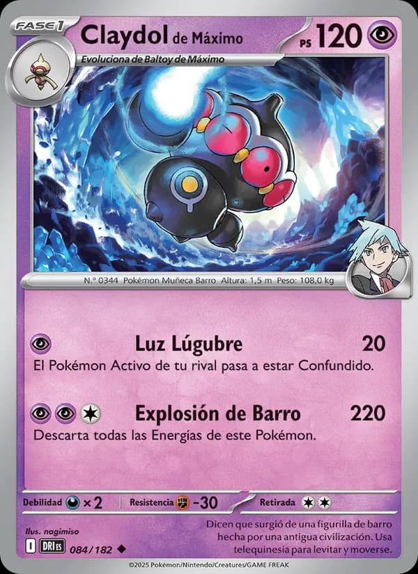 Claydol de Máximo card in Spanish