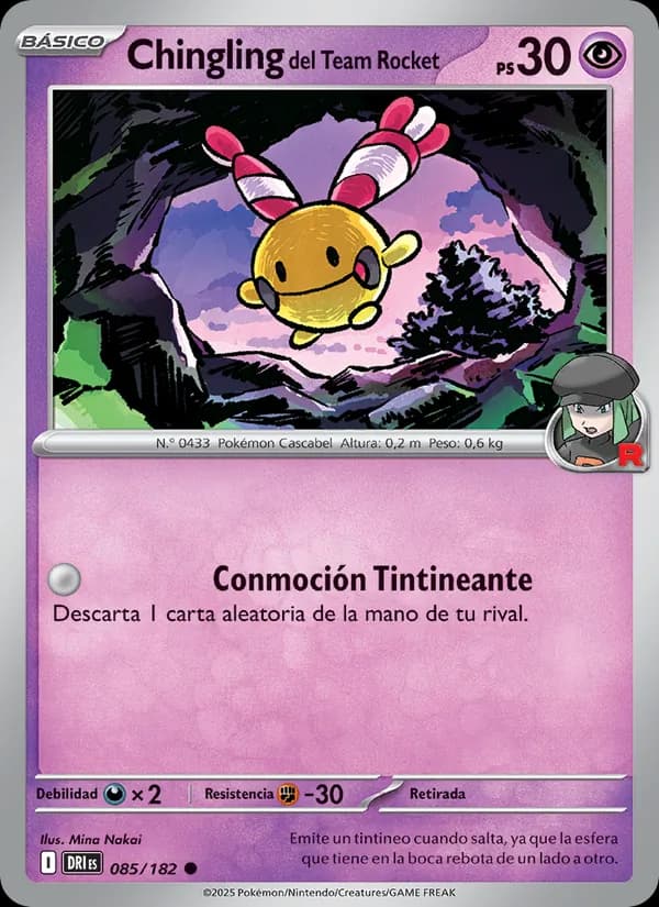 Chingling del Team Rocket card in Spanish