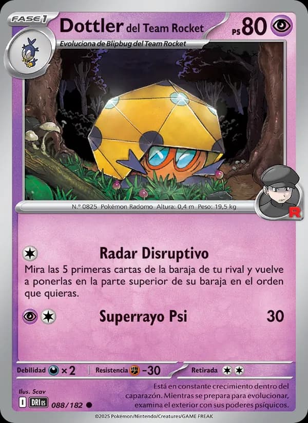 Dottler del Team Rocket card in Spanish