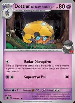 Dottler del Team Rocket card in Spanish