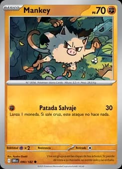 Mankey card in Spanish