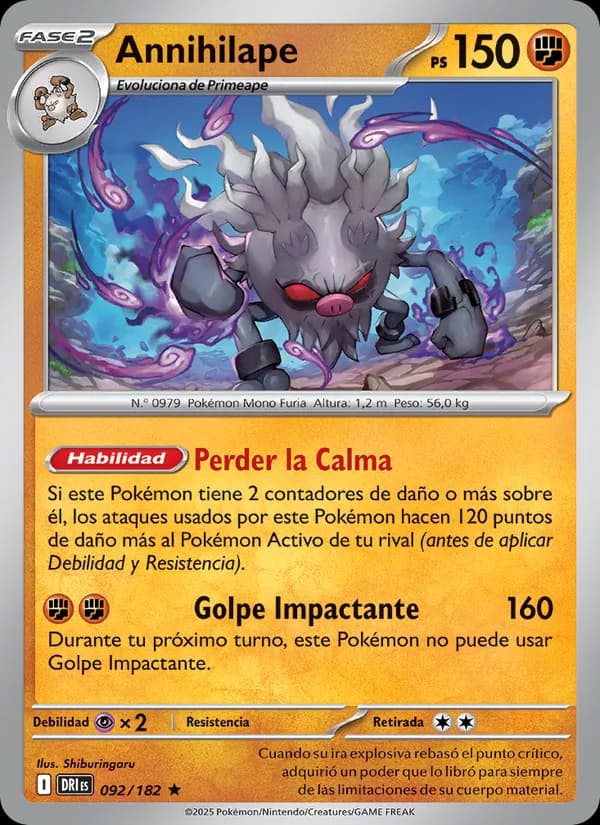 Annihilape card in Spanish