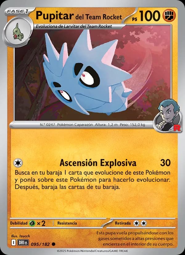 Pupitar del Team Rocket card in Spanish