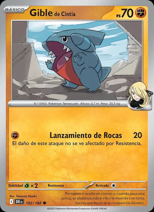 Gible de Cintia card in Spanish