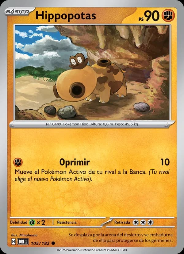 Hippopotas card in Spanish