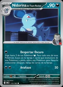 Nidorina del Team Rocket card in Spanish