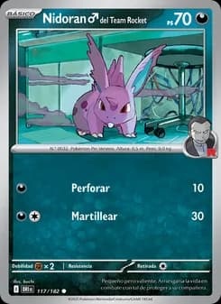 Nidoran♂ del Team Rocket card in Spanish