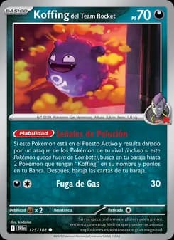 Koffing del Team Rocket card in Spanish