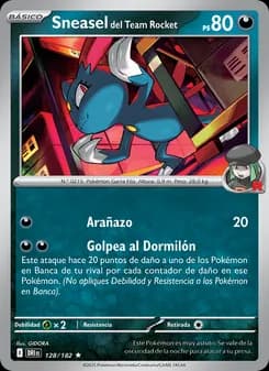 Sneasel del Team Rocket card in Spanish