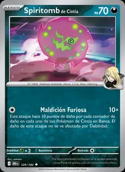 Spiritomb de Cintia card in Spanish