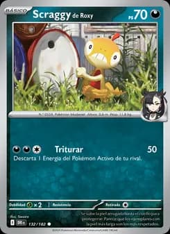 Scraggy de Roxy card in Spanish