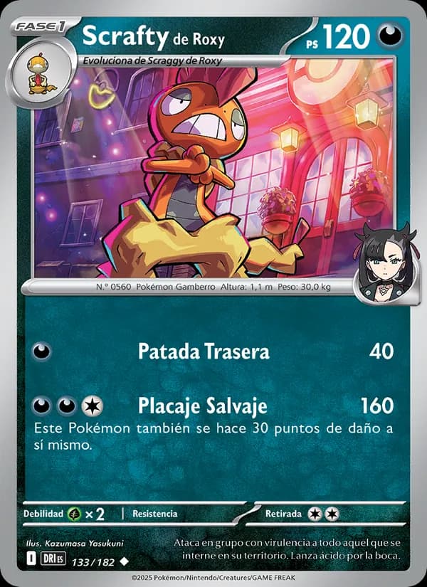 Scrafty de Roxy card in Spanish