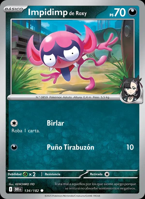 Impidimp de Roxy card in Spanish