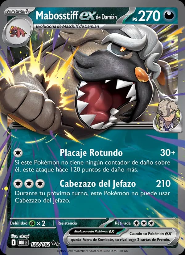 Mabosstiff ex de Damián card in Spanish