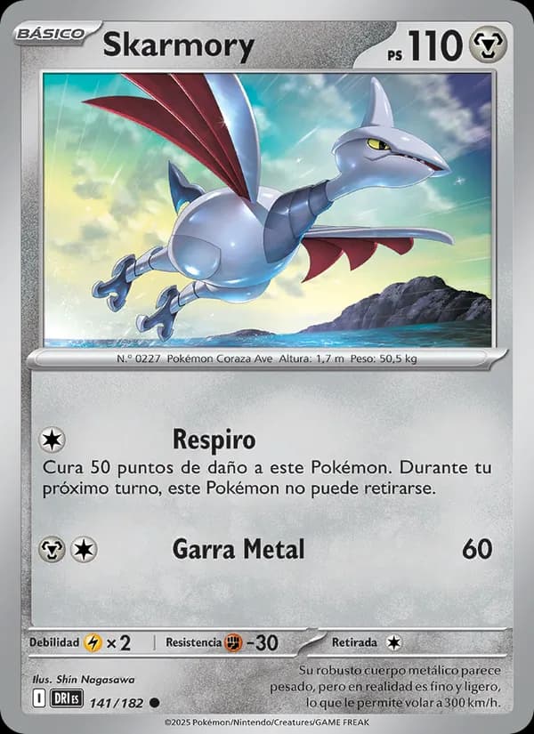 Skarmory card in Spanish
