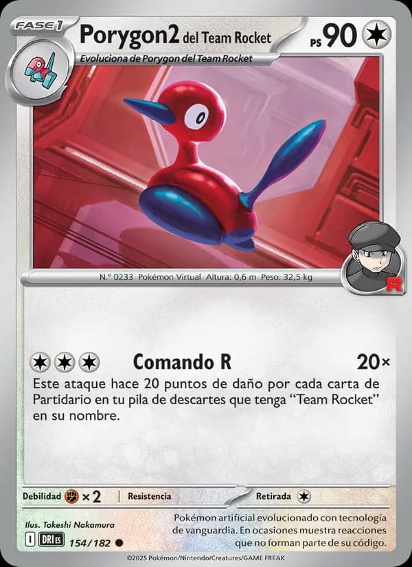 Porygon2 del Team Rocket card in Spanish