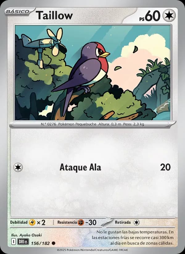 Taillow card in Spanish
