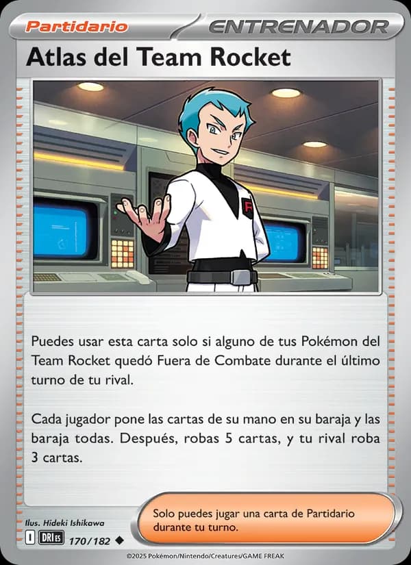Atlas del Team Rocket card in Spanish