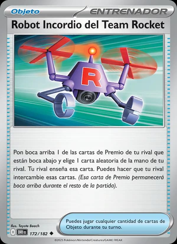 Robot Incordio del Team Rocket card in Spanish