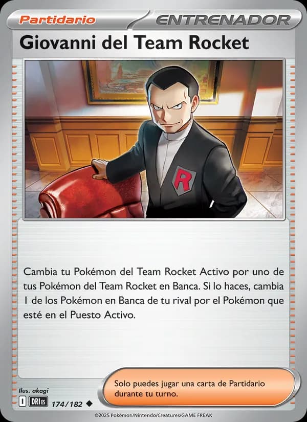 Giovanni del Team Rocket card in Spanish