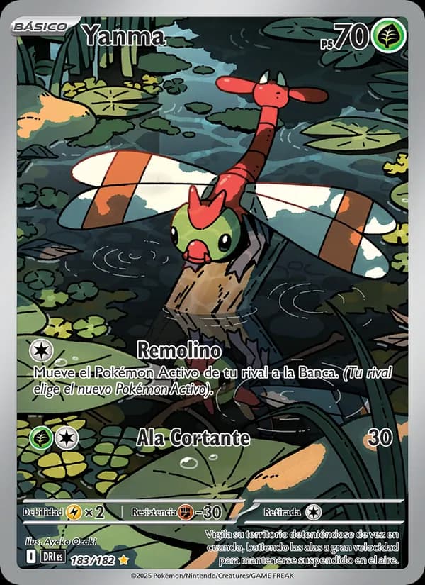Yanma card in Spanish