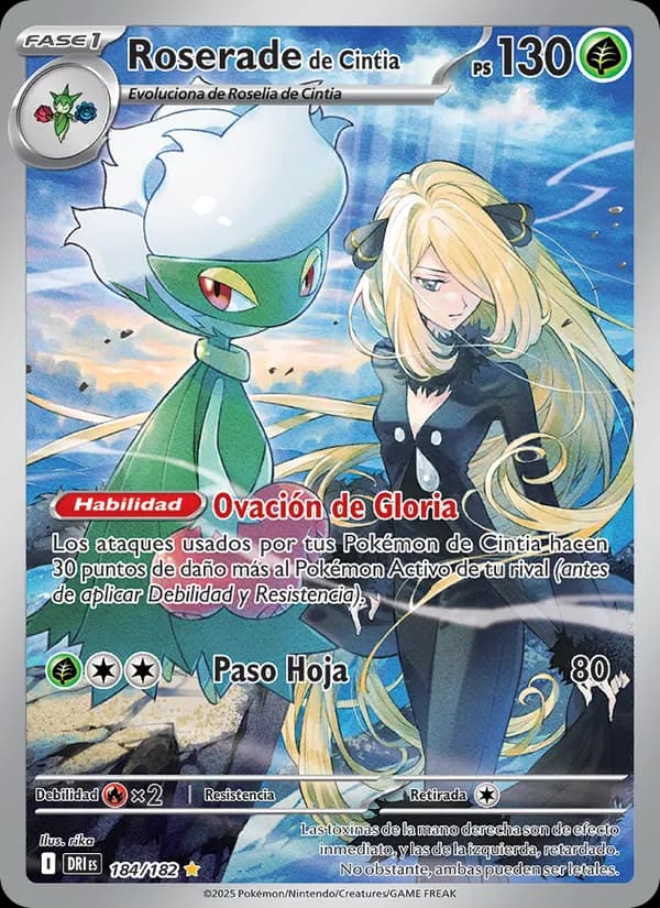 Roserade de Cintia card in Spanish