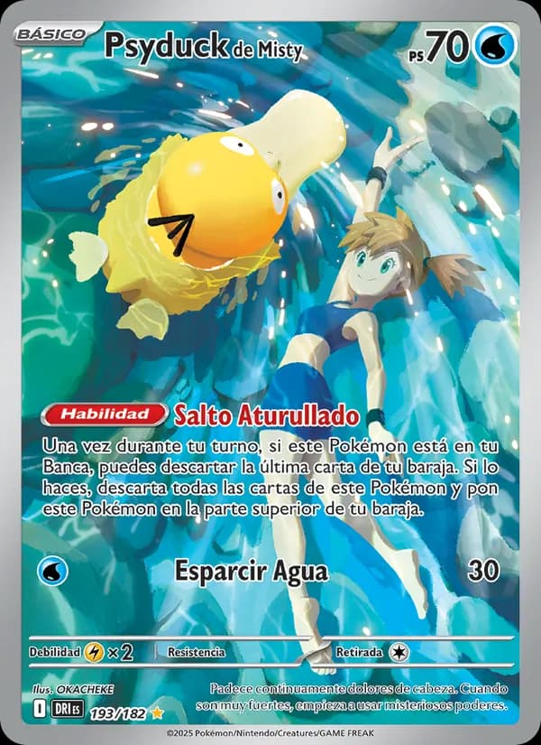 Psyduck de Misty card in Spanish
