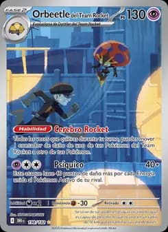Orbeetle del Team Rocket card in Spanish