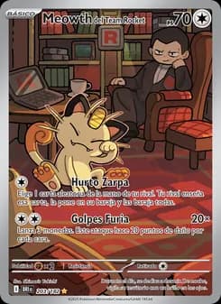 Meowth del Team Rocket card in Spanish