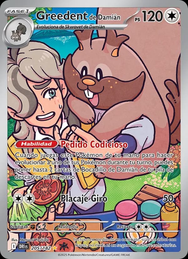 Greedent de Damián card in Spanish