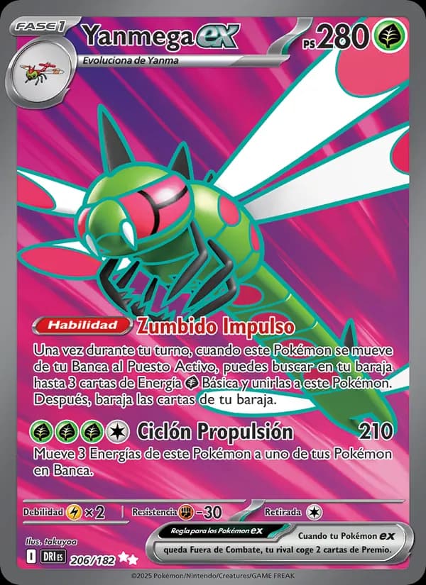 Yanmega ex card in Spanish