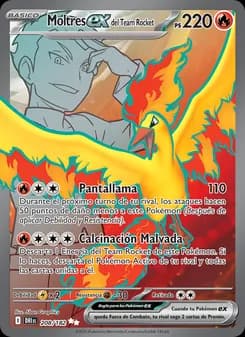 Moltres ex del Team Rocket card in Spanish