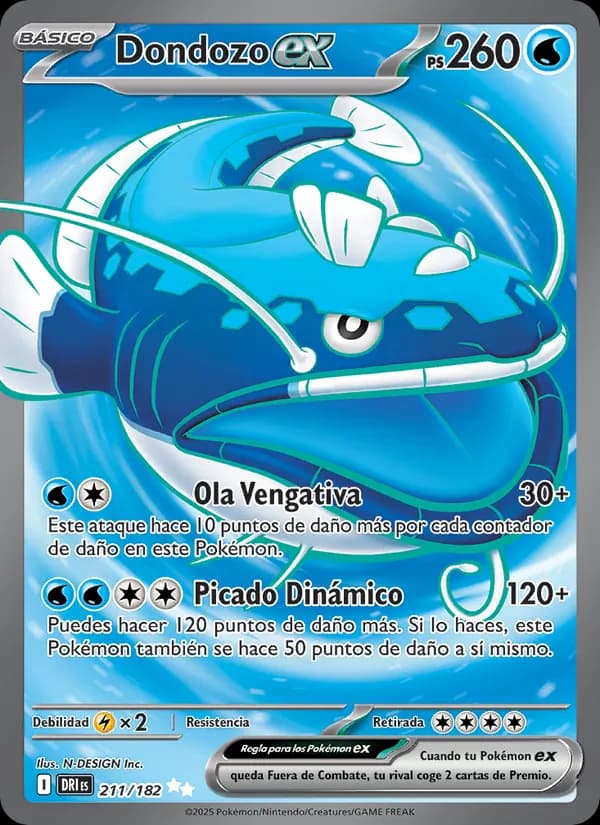 Dondozo ex card in Spanish