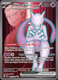 Mewtwo ex del Team Rocket card in Spanish