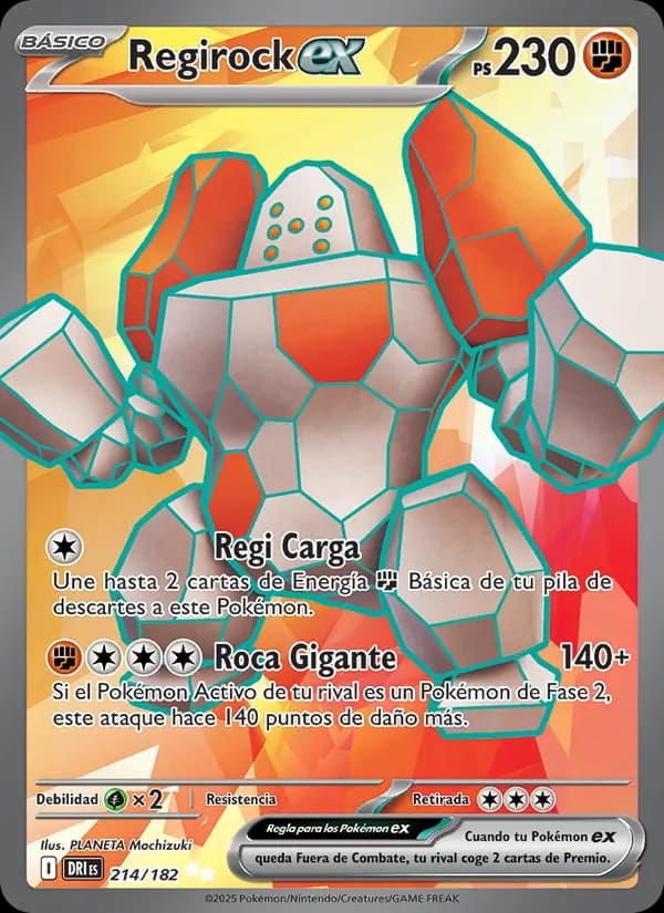 Regirock ex card in Spanish