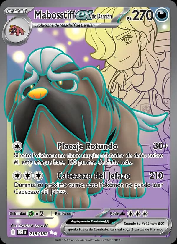 Mabosstiff ex de Damián card in Spanish