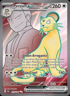 Persian ex del Team Rocket card in Spanish