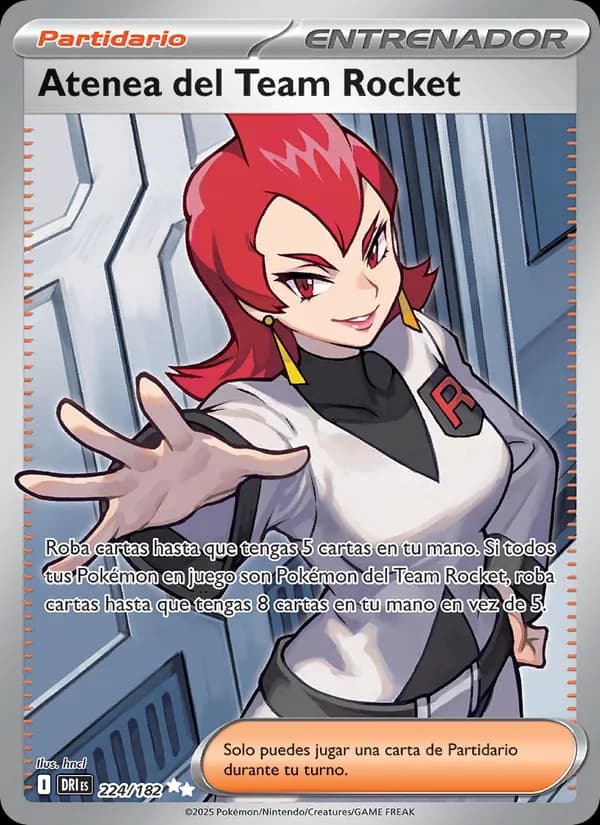 Atenea del Team Rocket card in Spanish