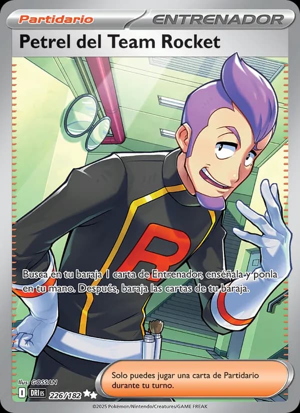 Petrel del Team Rocket card in Spanish